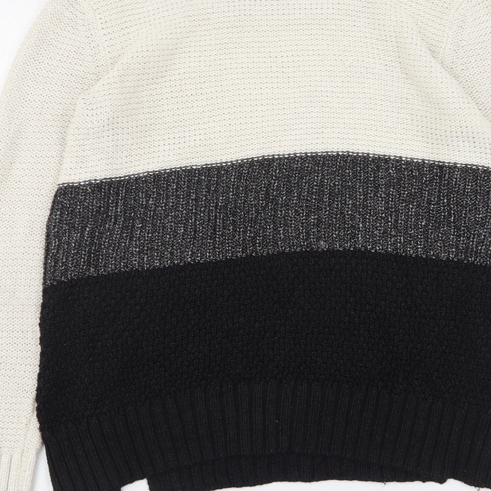 Calvin Klein Womens Multicoloured Round Neck  Acrylic Pullover Jumper Size M
