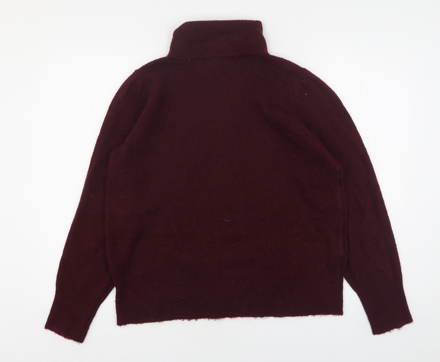 VILA Womens Purple Roll Neck  Acrylic Pullover Jumper Size L