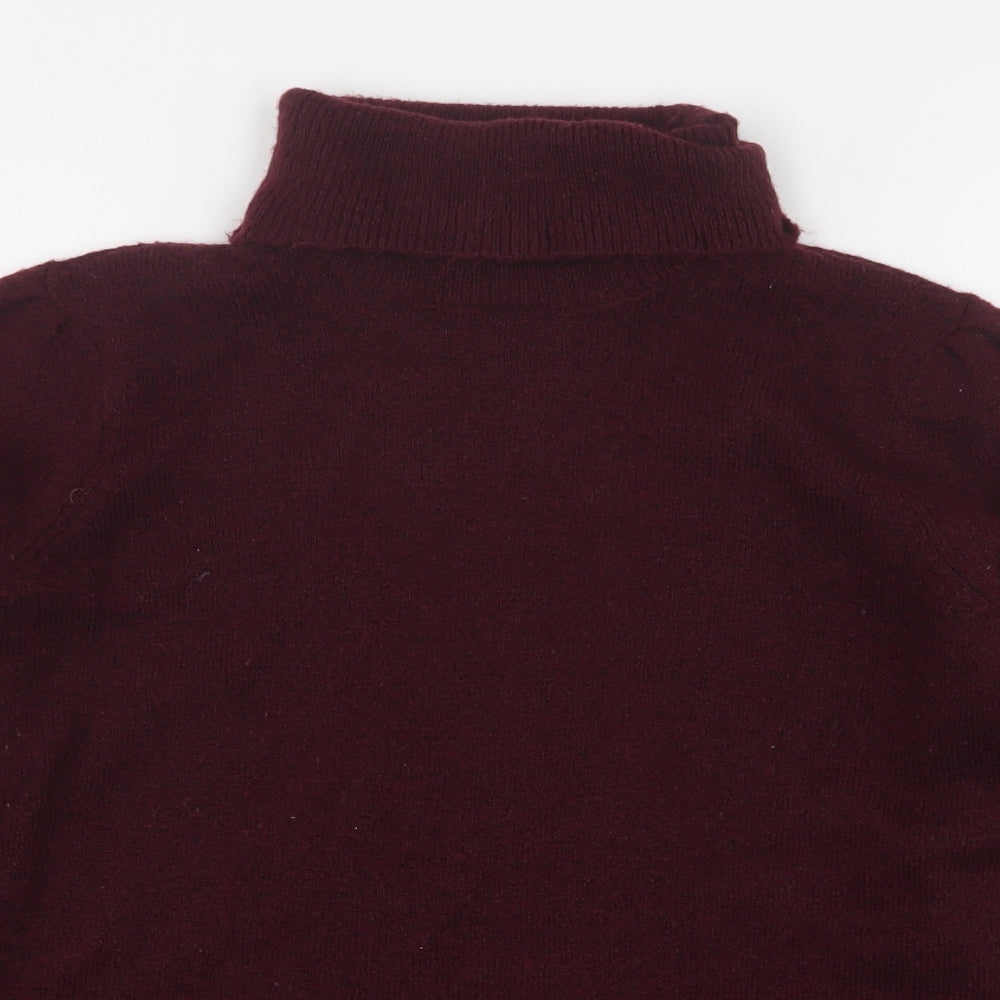 VILA Womens Purple Roll Neck  Acrylic Pullover Jumper Size L