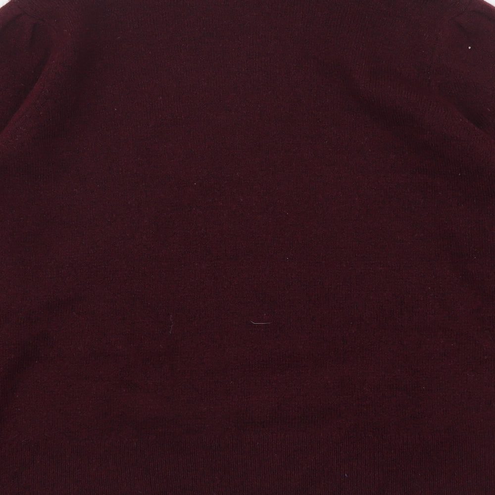 VILA Womens Purple Roll Neck  Acrylic Pullover Jumper Size L