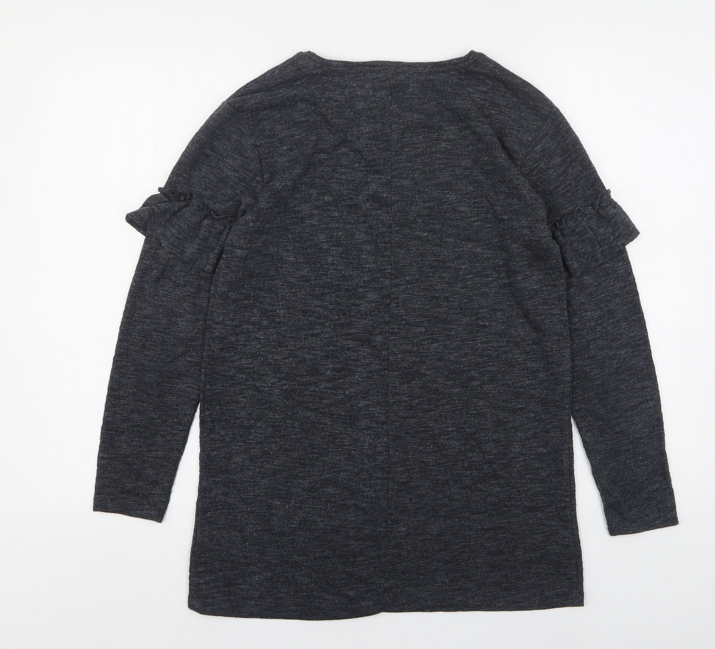 Papaya Womens Grey Round Neck  Polyester Pullover Jumper Size 10