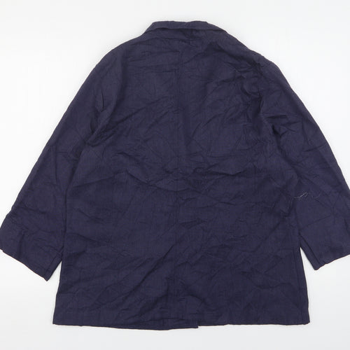 Country Collection  Womens Blue  Polyester Jacket Blazer Size 16