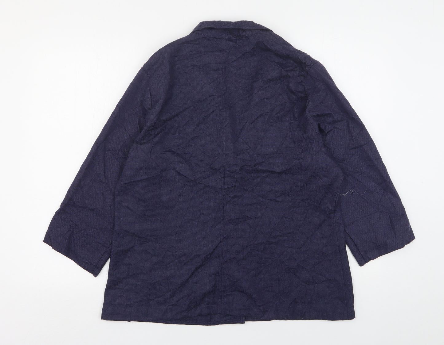 Country Collection  Womens Blue  Polyester Jacket Blazer Size 16