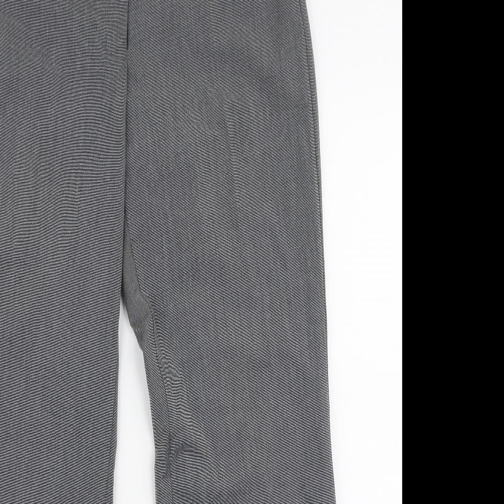 Debenhams Womens Grey  Polyester Trousers  Size 8 L29 in Regular Zip
