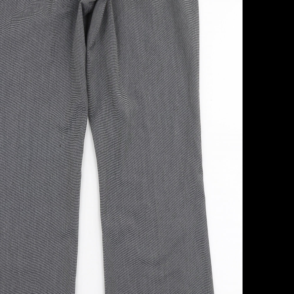 Debenhams Womens Grey  Polyester Trousers  Size 8 L29 in Regular Zip