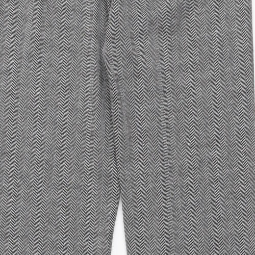 Marks and Spencer Womens Grey  Polyester Trousers  Size 6 L31 in Slim