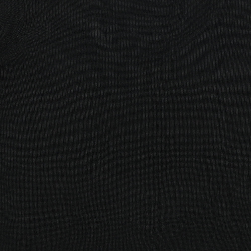 Marks and Spencer Womens Black V-Neck  Viscose Pullover Jumper Size 16