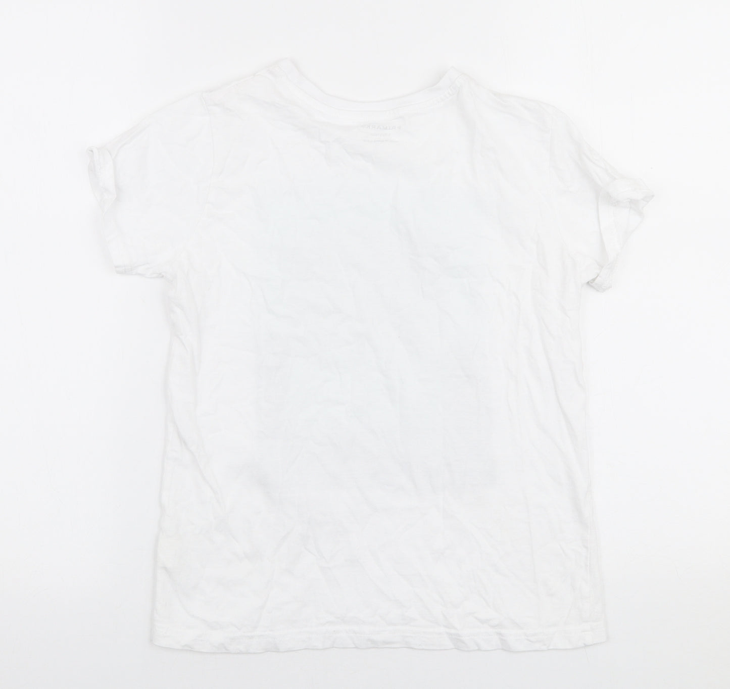 Primark Boys White  100% Cotton Jersey T-Shirt Size 9-10 Years Round Neck Pullover - California