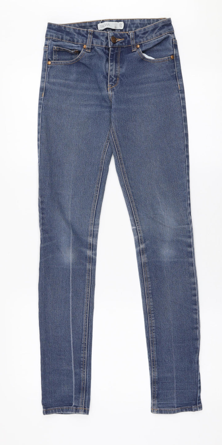 Gina Tricot Womens Blue  Polyester Skinny Jeans Size 26 in L31 in Slim Zip