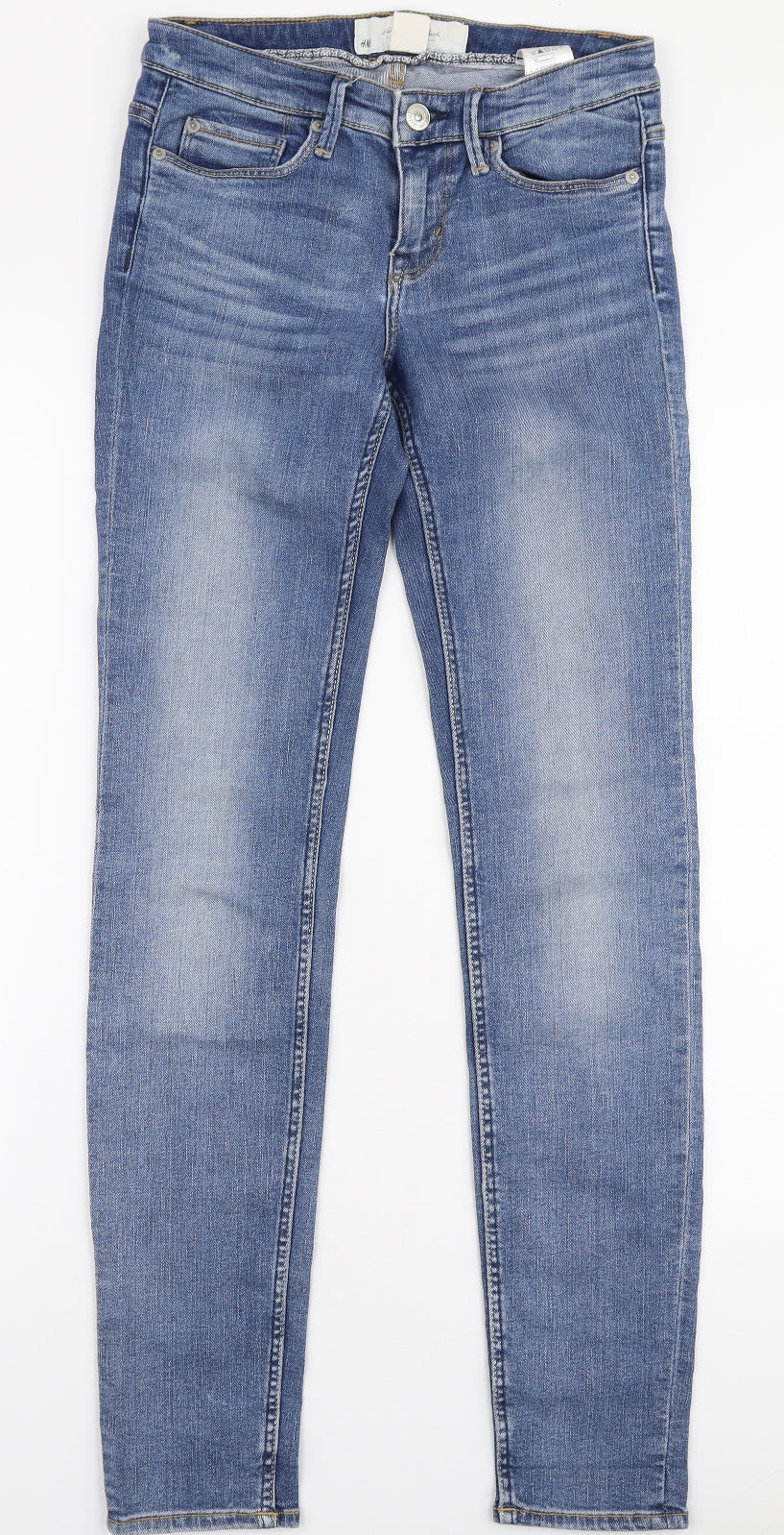 L.O.G.G Womens Blue  Cotton Skinny Jeans Size 26 in L30 in Slim Zip