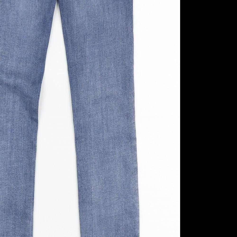 L.O.G.G Womens Blue  Cotton Skinny Jeans Size 26 in L30 in Slim Zip
