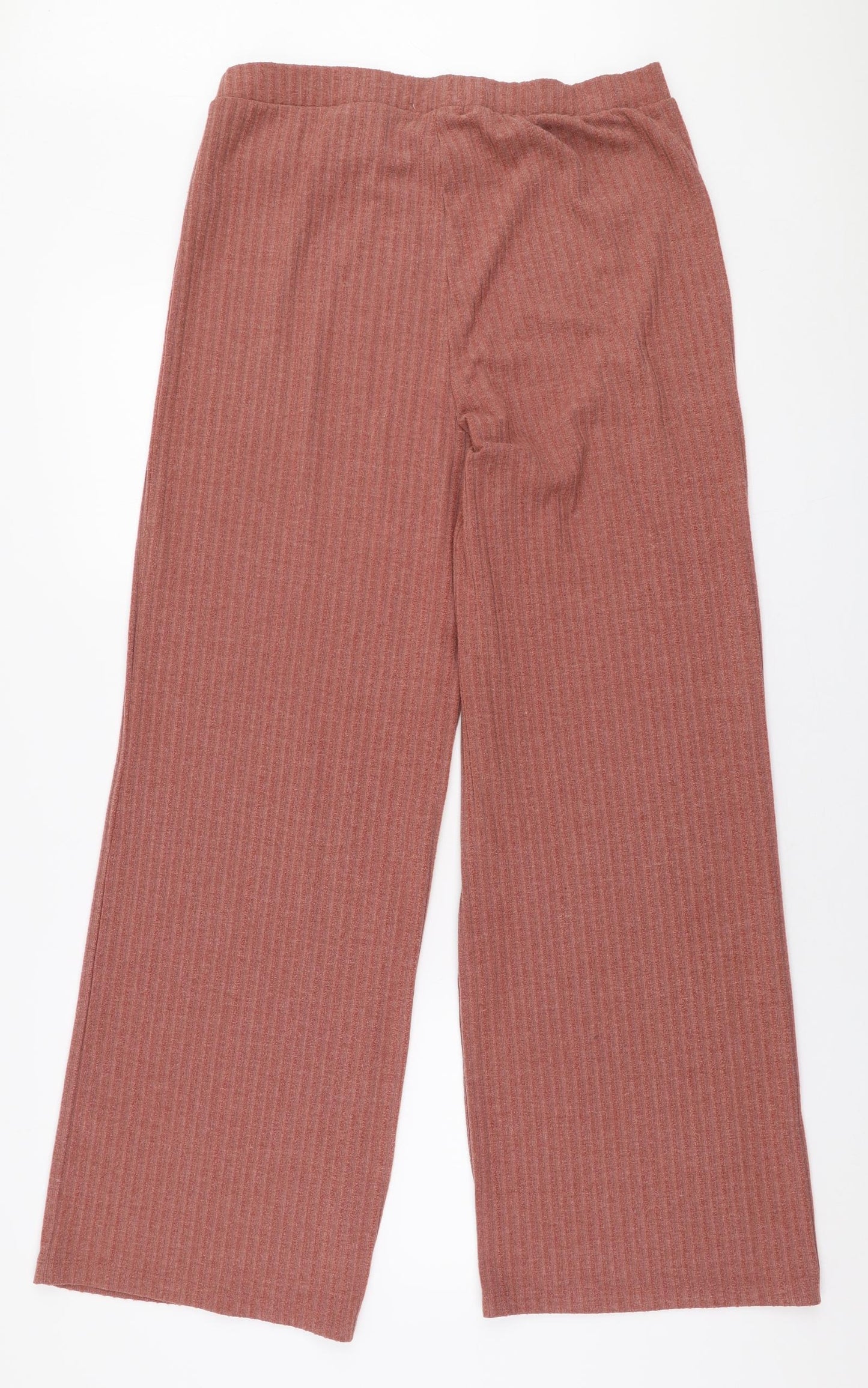 Papaya Womens Pink  Polyester Trousers  Size 16 L29 in Regular