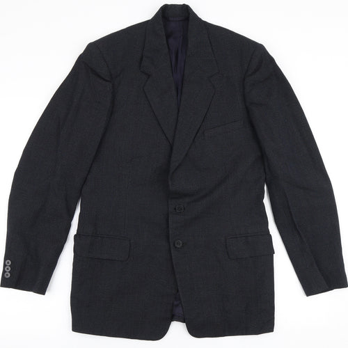 Burton Mens Grey  Polyester Jacket Suit Jacket Size 34