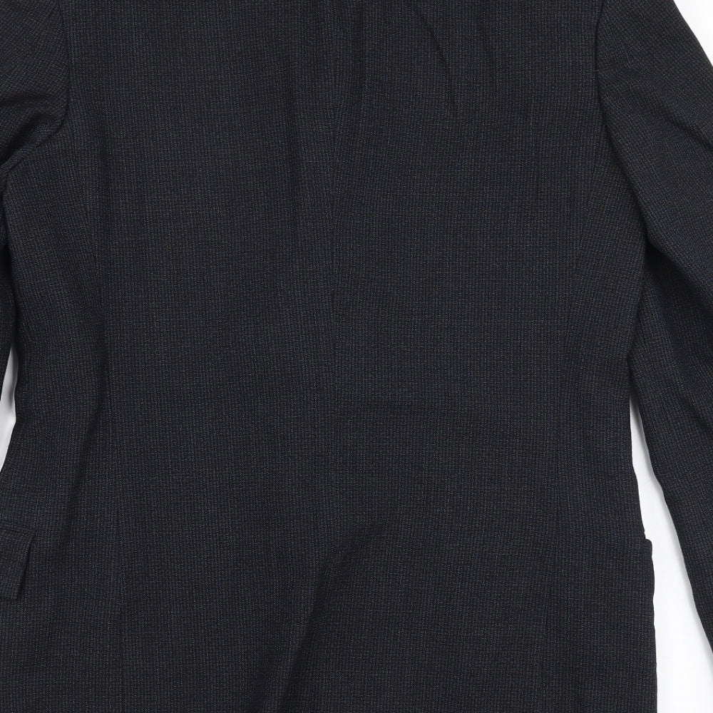 Burton Mens Grey  Polyester Jacket Suit Jacket Size 34