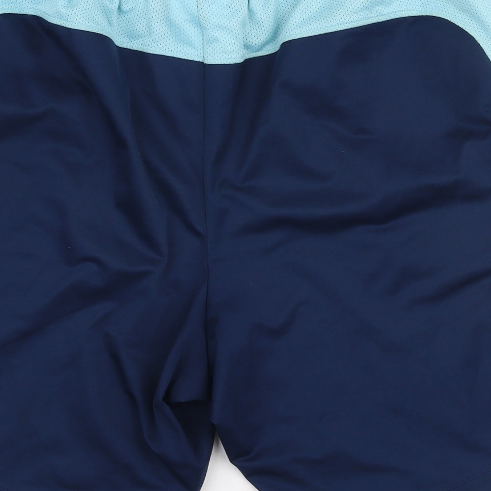 Under armour Mens Blue  Polyester Sweat Shorts Size L L8 in Regular Drawstring