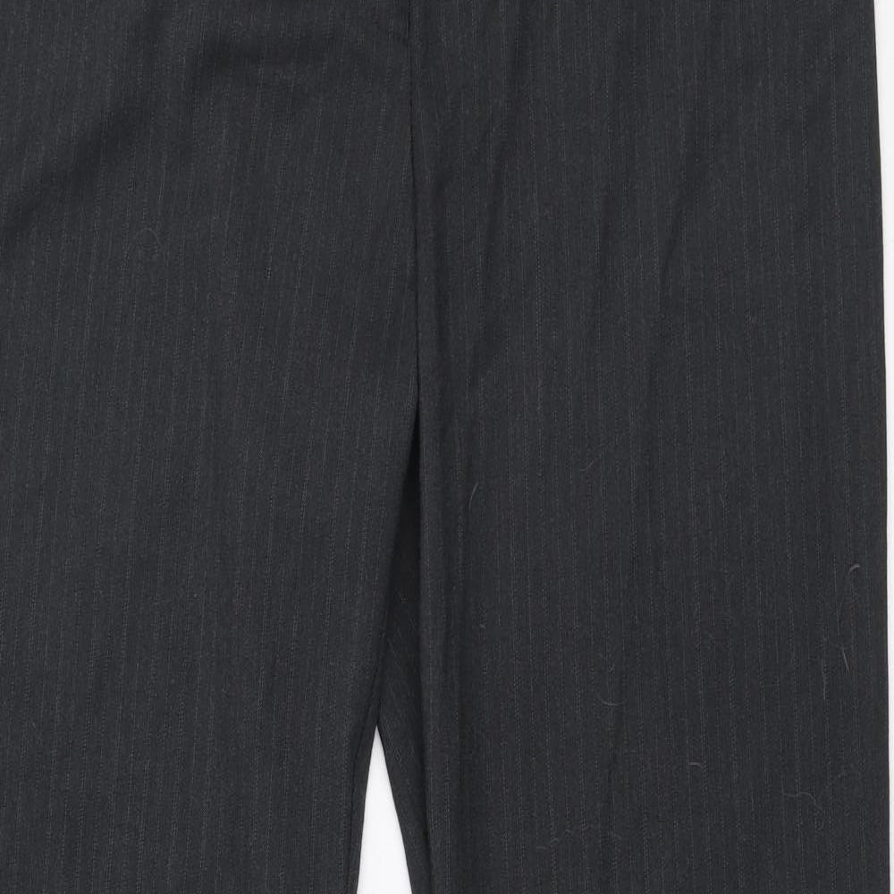 NEXT Womens Grey  Polyester Trousers  Size 14 L32 in Regular Zip