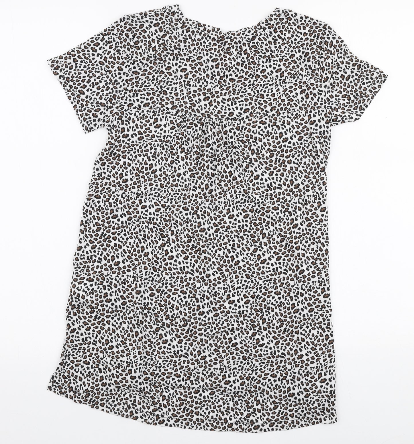 Cuddlduds Womens Multicoloured Animal Print Modal Jersey T-Shirt Size S Round Neck