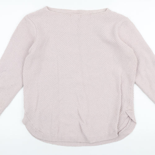 Monsoon Womens Pink Boat Neck  Polyamide Pullover Jumper Size M