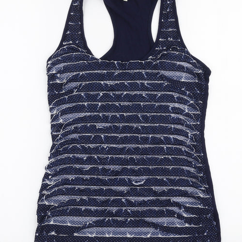 River Island Womens Blue  Polyester Jersey Tank Size 10 Round Neck
