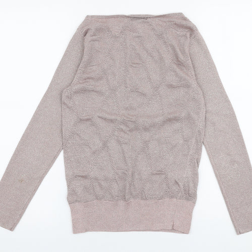 Topshop Womens Pink Round Neck  Viscose Pullover Jumper Size 8