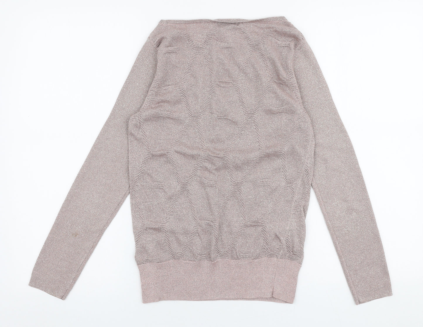 Topshop Womens Pink Round Neck  Viscose Pullover Jumper Size 8