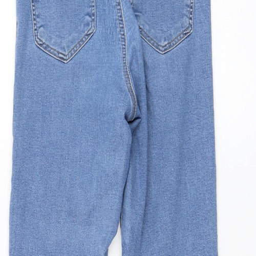 Topshop Womens Blue  Cotton Skinny Jeans Size 26 in L30 in Regular Zip