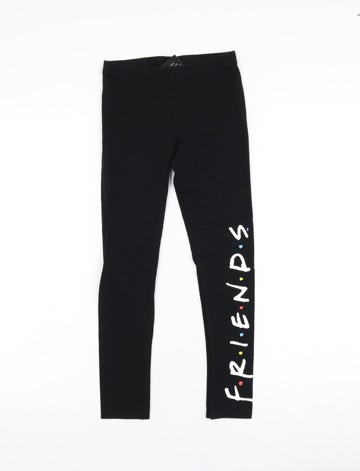 F&F Girls Black  Cotton Jogger Trousers Size 9 Years  Regular Pullover - Friends