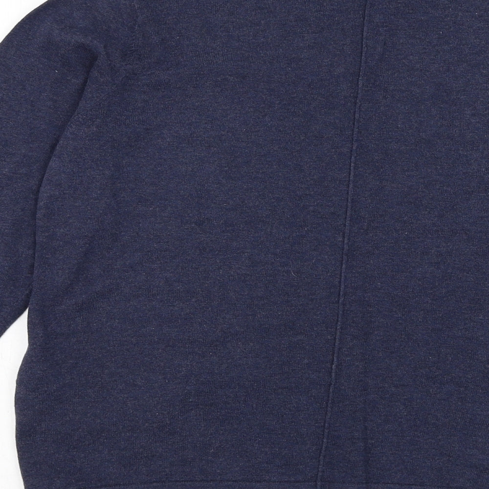 Cecil Womens Blue Round Neck  Cotton Pullover Jumper Size M