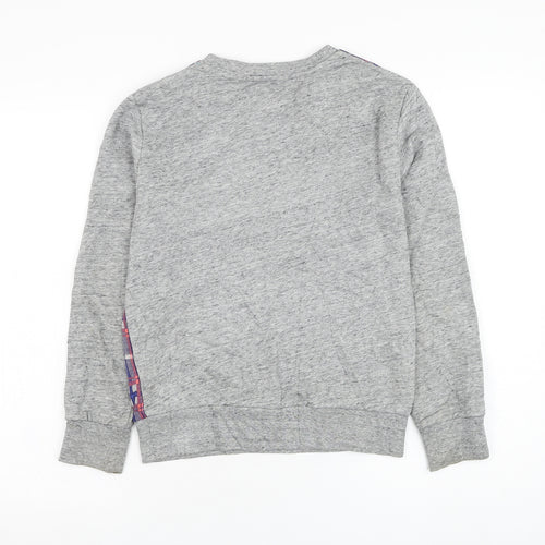 Johnnieb Girls Grey Check Cotton Pullover Sweatshirt Size 11-12 Years  Pullover