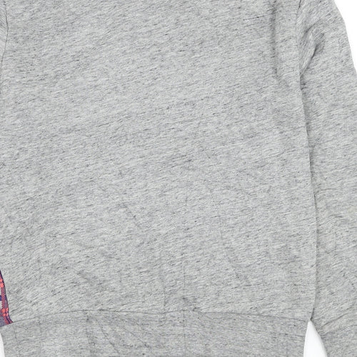 Johnnieb Girls Grey Check Cotton Pullover Sweatshirt Size 11-12 Years  Pullover