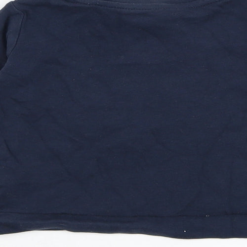 Pep&co Boys Blue  Cotton Basic T-Shirt Size 12-18 Months Round Neck Pullover - Slogan