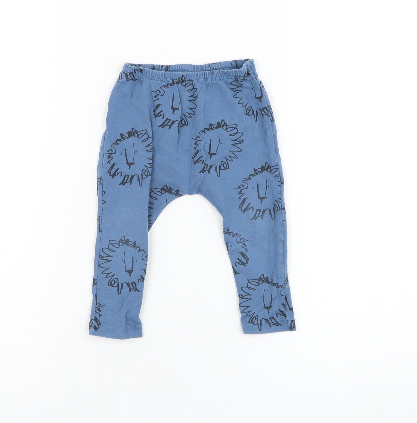 NEXT Boys Blue  Cotton Jogger Trousers Size 9-12 Months  Pullover - Lion