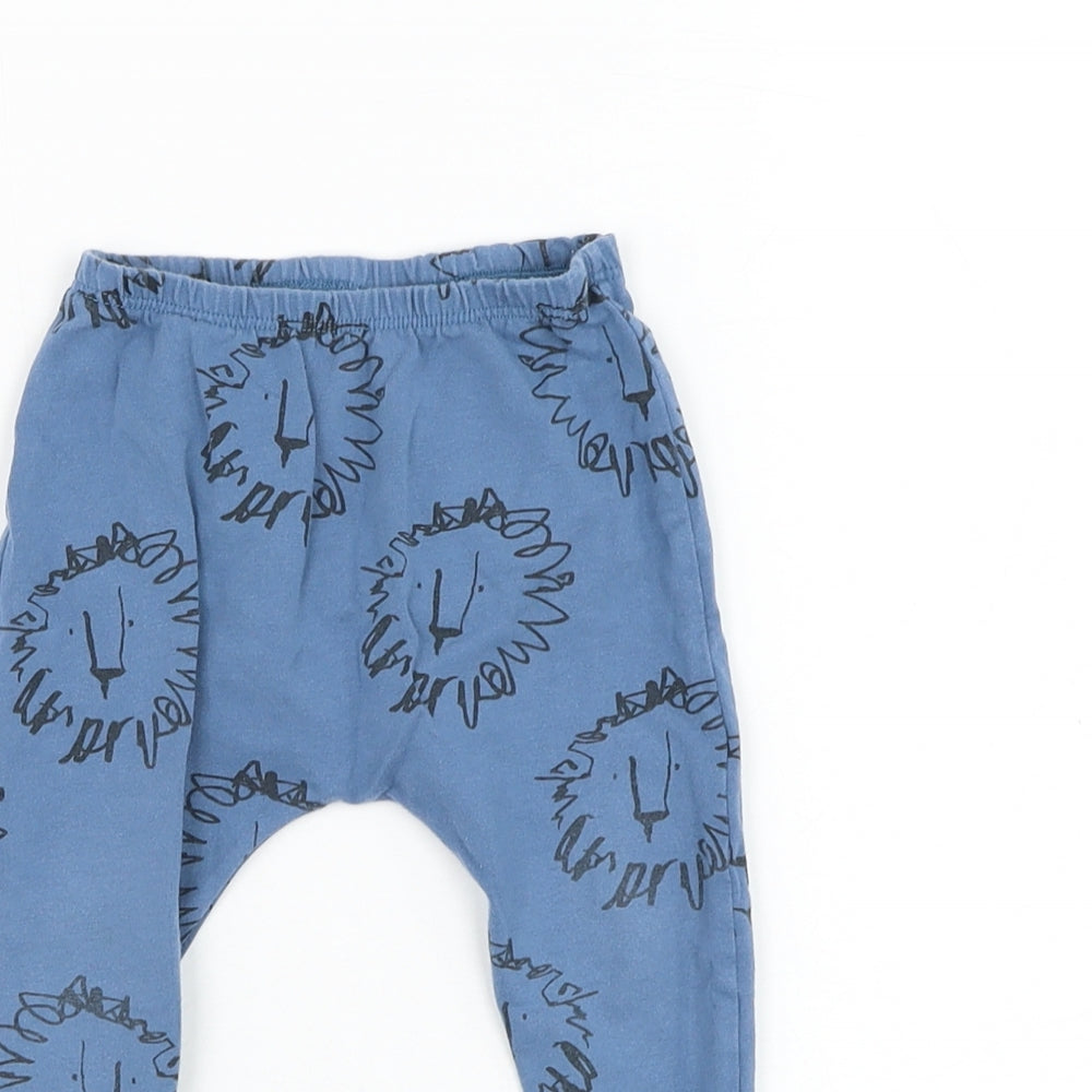 NEXT Boys Blue  Cotton Jogger Trousers Size 9-12 Months  Pullover - Lion
