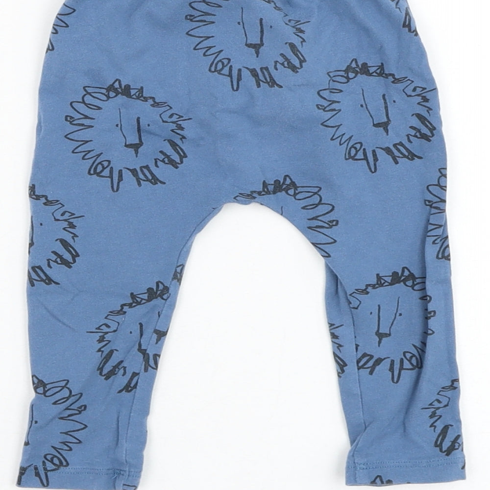 NEXT Boys Blue  Cotton Jogger Trousers Size 9-12 Months  Pullover - Lion