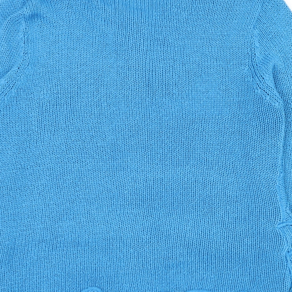 Tivoli  Womens Blue Round Neck  Polyester Cardigan Jumper Size S