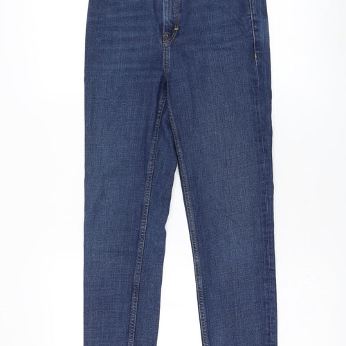 Topshop Womens Blue  Cotton Skinny Jeans Size 25 in L32 in Regular Zip
