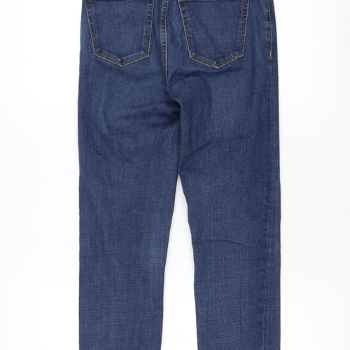 Topshop Womens Blue  Cotton Skinny Jeans Size 25 in L32 in Regular Zip