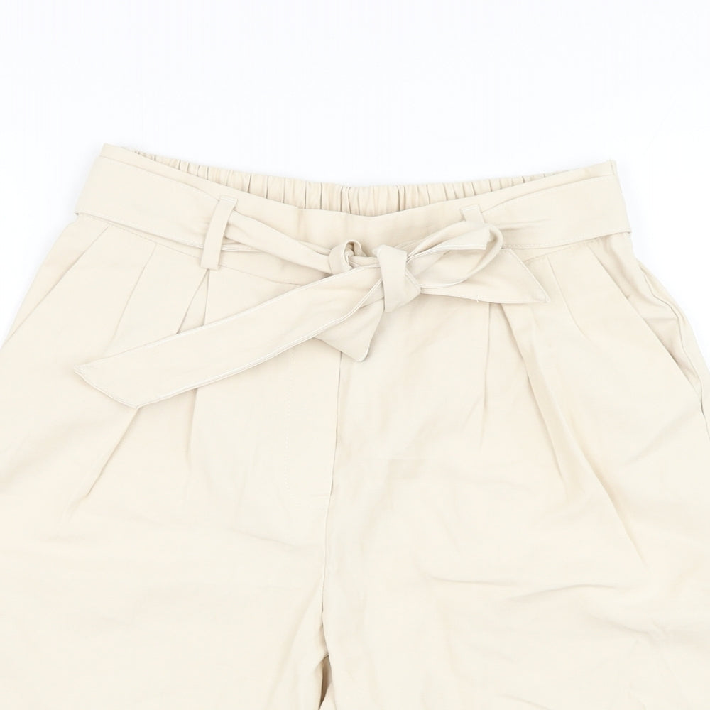 Primark Womens Beige  Viscose Bermuda Shorts Size 8 L8 in Regular