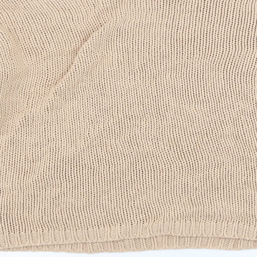 Primark Womens Beige Round Neck  Acrylic Pullover Jumper Size 10