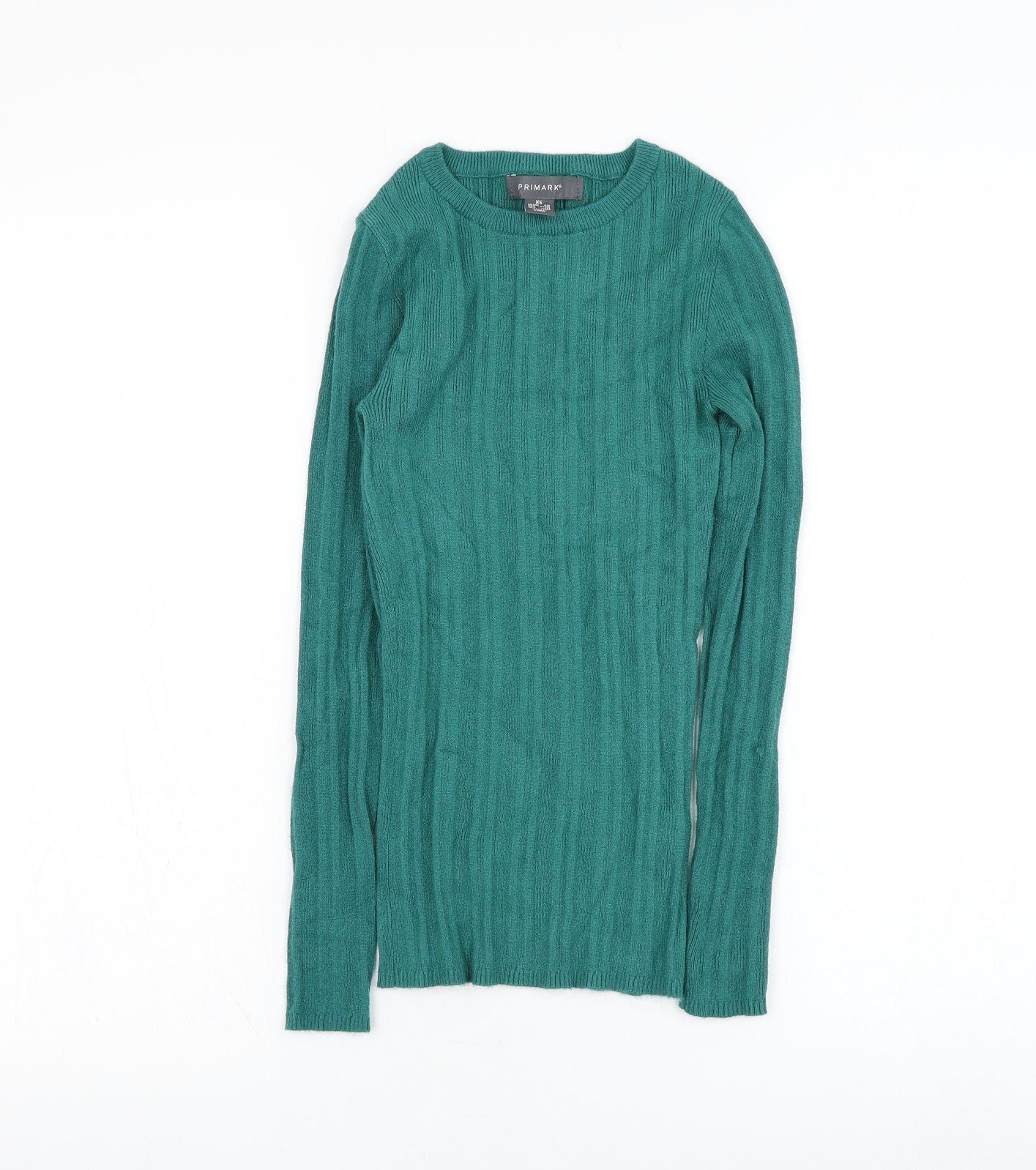 Primark Womens Green Round Neck  Viscose Pullover Jumper Size 6