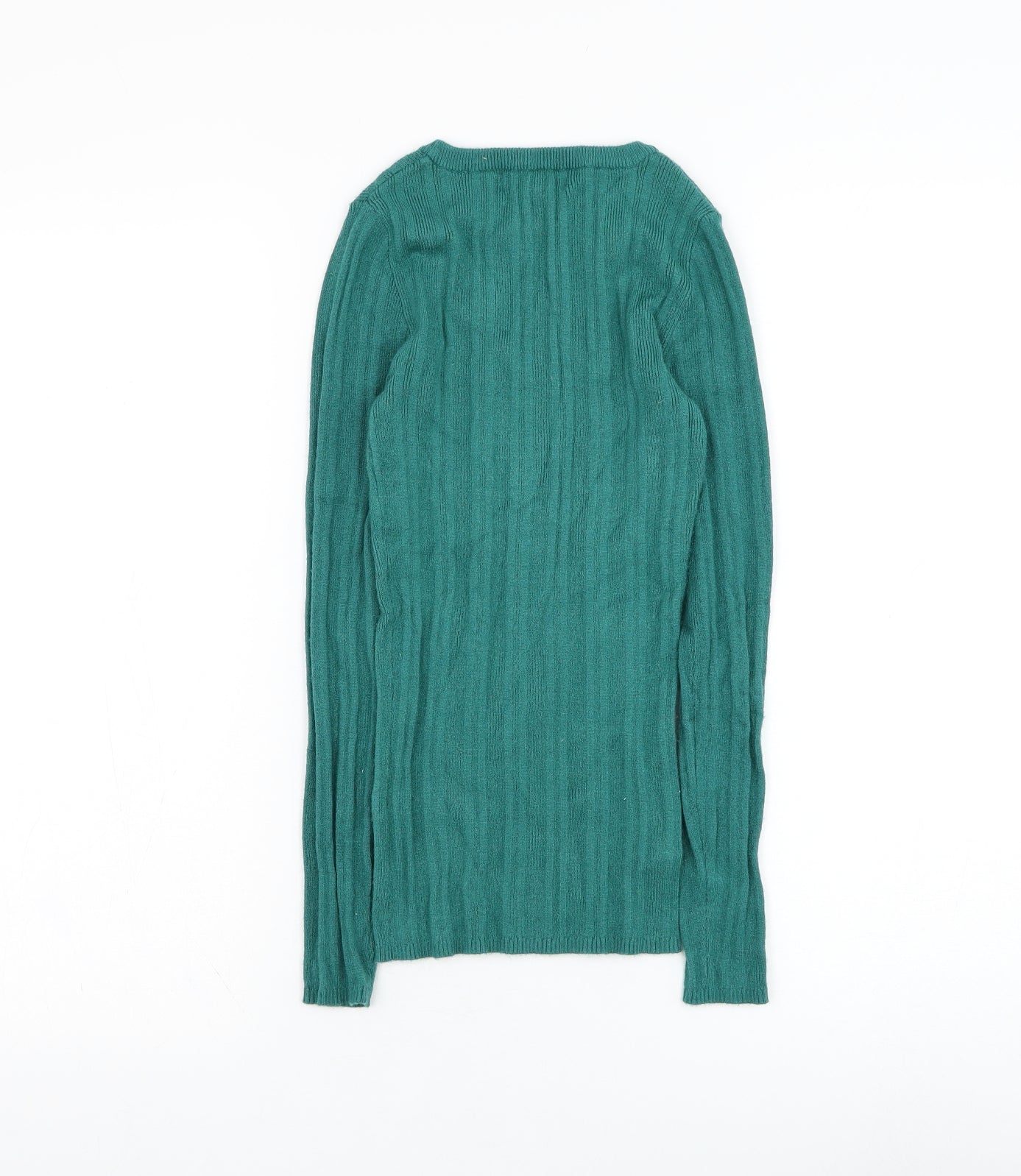 Primark Womens Green Round Neck  Viscose Pullover Jumper Size 6