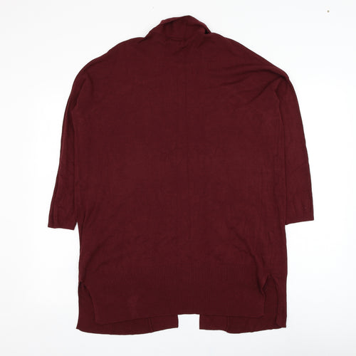 Atmosphere Womens Red Square Neck  Viscose Cardigan Jumper Size 10