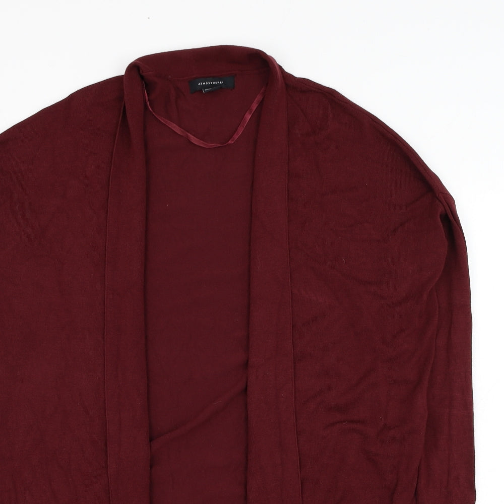 Atmosphere Womens Red Square Neck  Viscose Cardigan Jumper Size 10