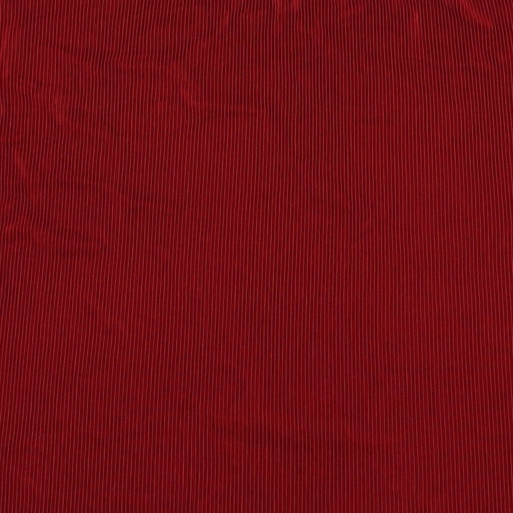 Very Womens Red  Polyester Basic Blouse Size 16 Round Neck