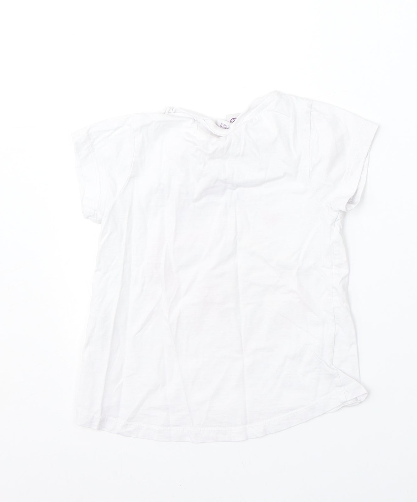 Primark Girls White  Cotton Basic T-Shirt Size 4-5 Years Round Neck  - My little pony