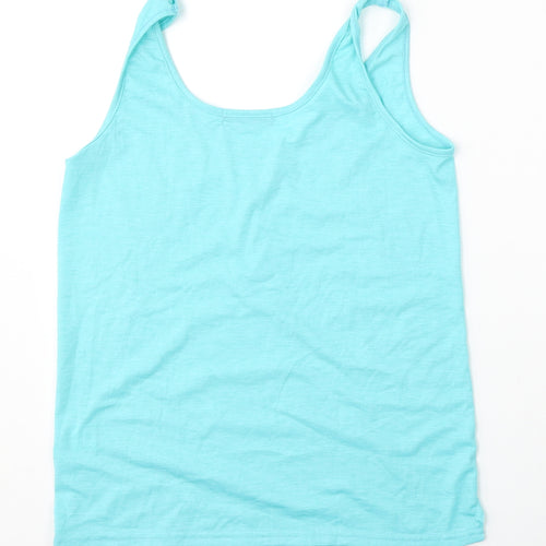 SheIn Womens Blue  Polyester Basic Tank Size S Round Neck