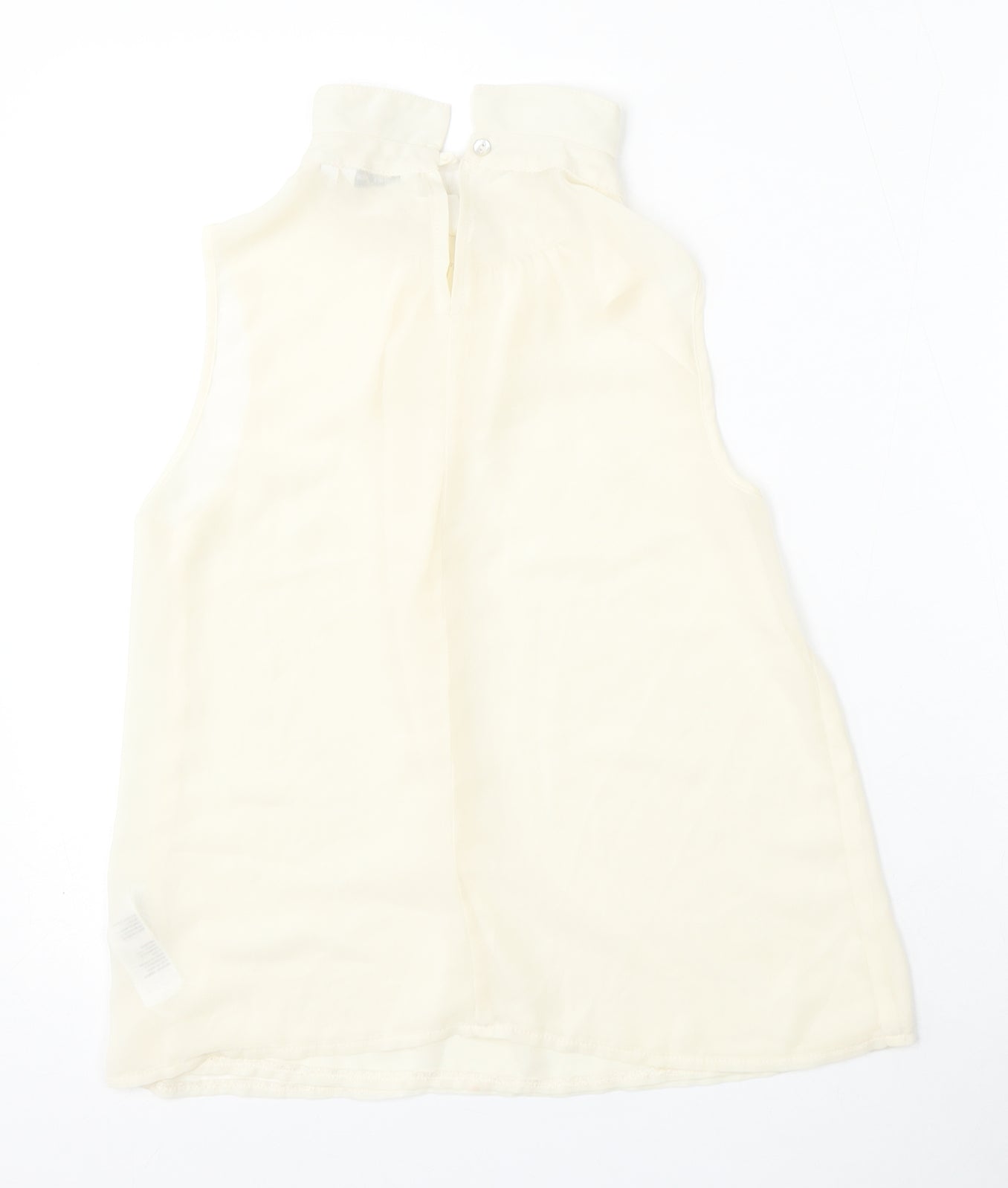 New Look Womens Beige  Polyester Basic Tank Size 10 Round Neck