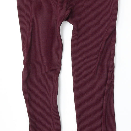 Dunnes Stores Womens Purple  Nylon Jogger Trousers Size M L25 in Regular