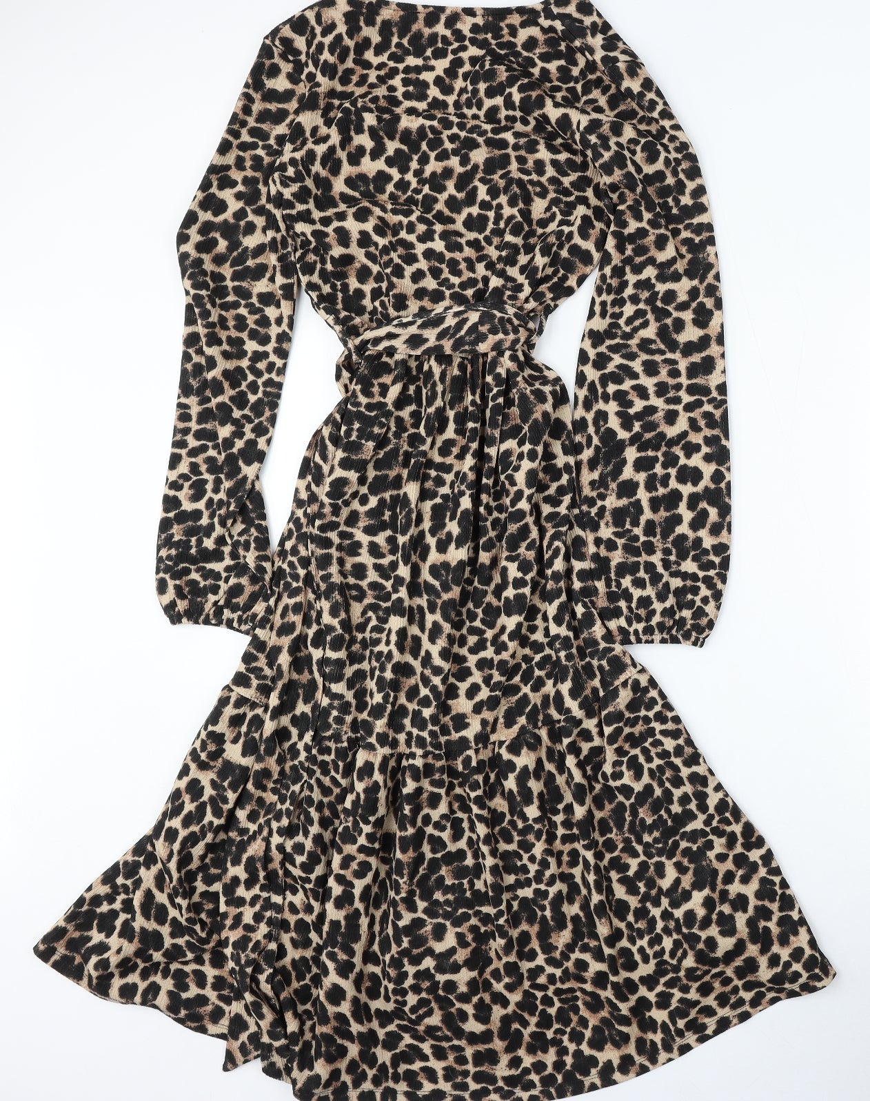 Very Womens Multicoloured Animal Print Polyester Fit & Flare  Size 8  Round Neck