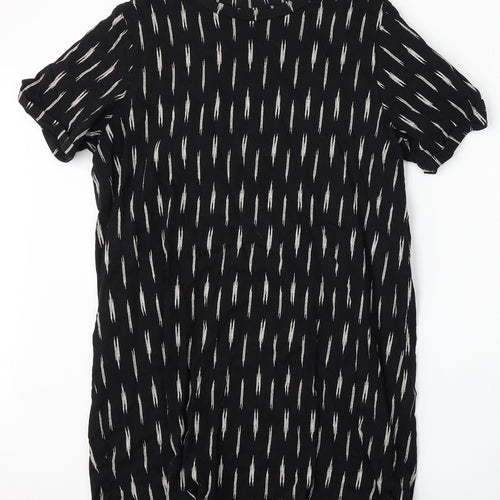F&F Womens Blue Geometric Cotton T-Shirt Dress  Size 16  Round Neck